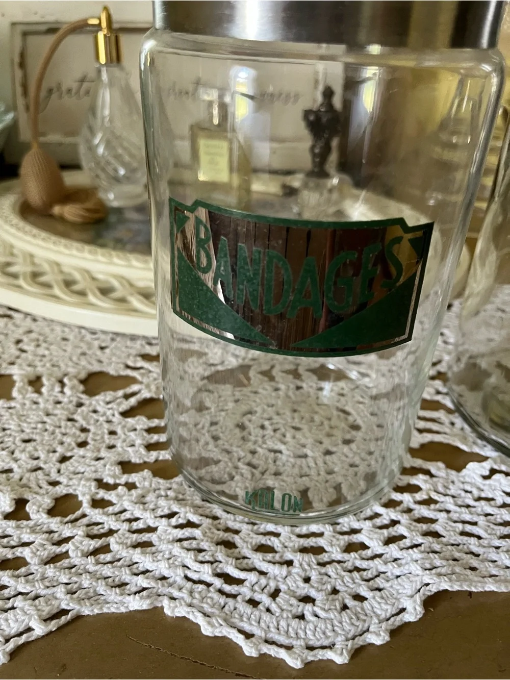 Vintage Kalon by Profex glass medical apothecary jar
